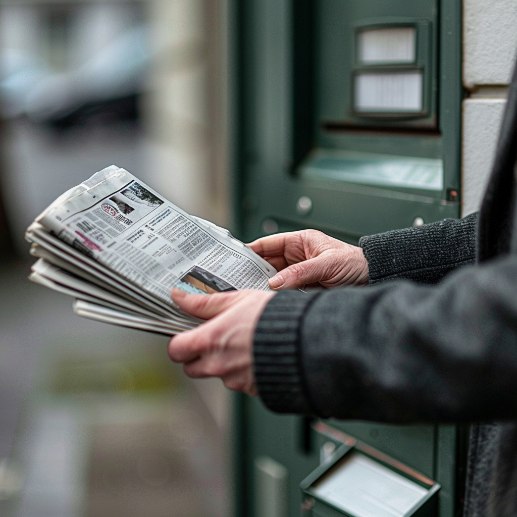 Mann mit Zeitung